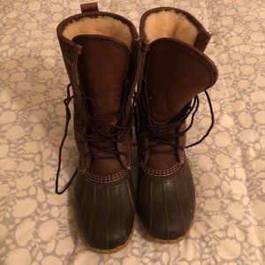 LL Bean shearling lined bean boots
